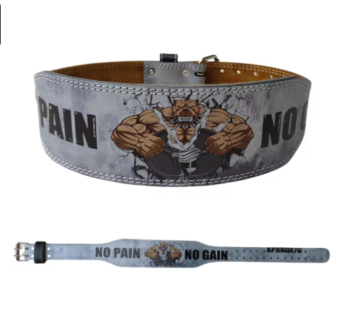 Back Support Lifting Belt – “No Pain No Gain” Gym Belt for Weight Training